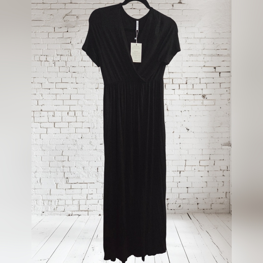 Black Maternity Maxi Dress
